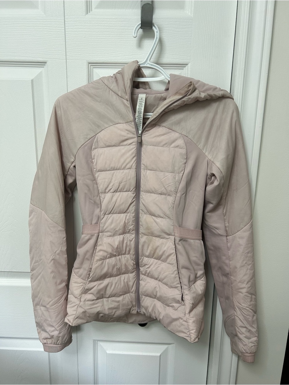 lululemon athletica Pale Pink Quilted Hooded Puffer Jacket